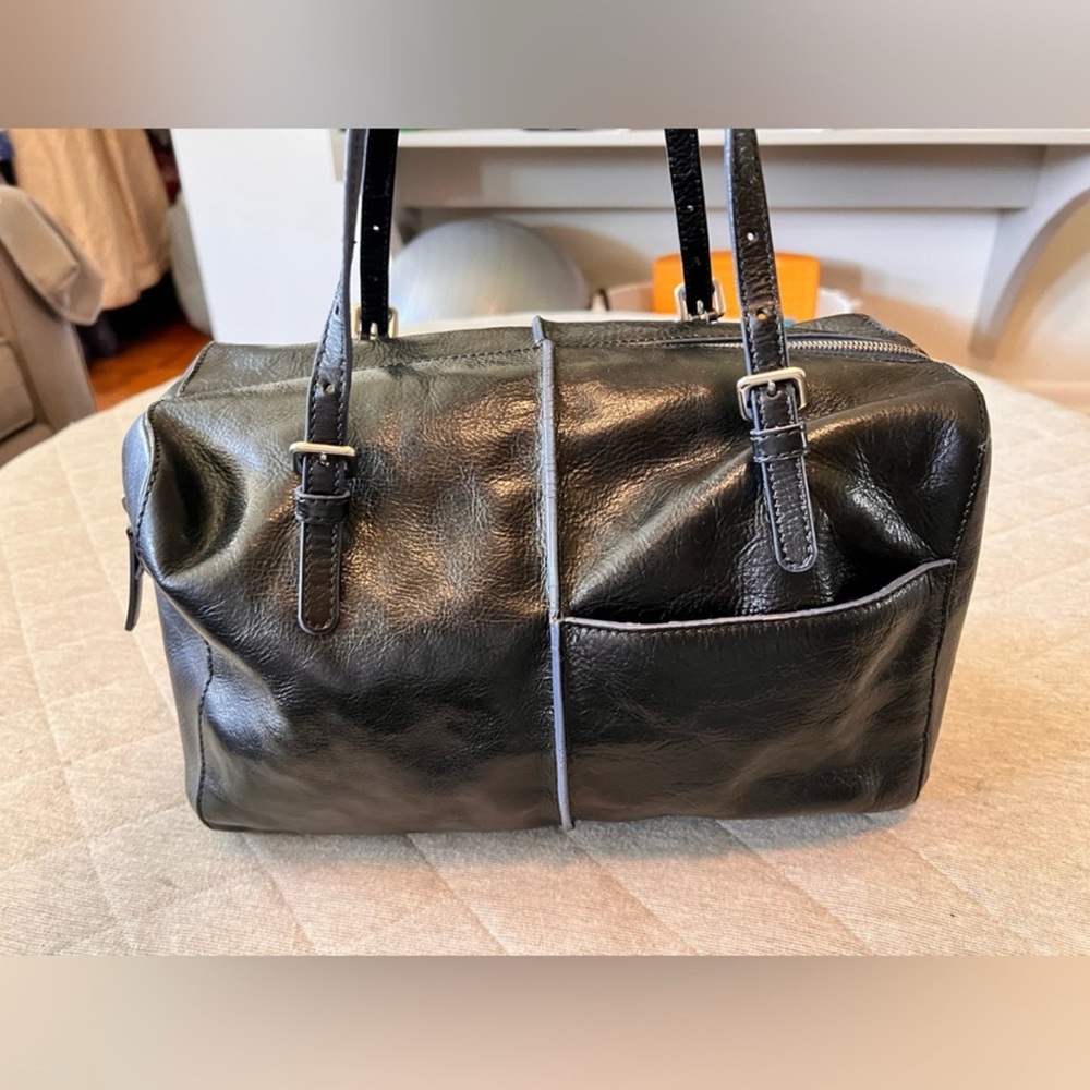 HOBO International Black Leather Doctors Shoulder Bag Orig $395